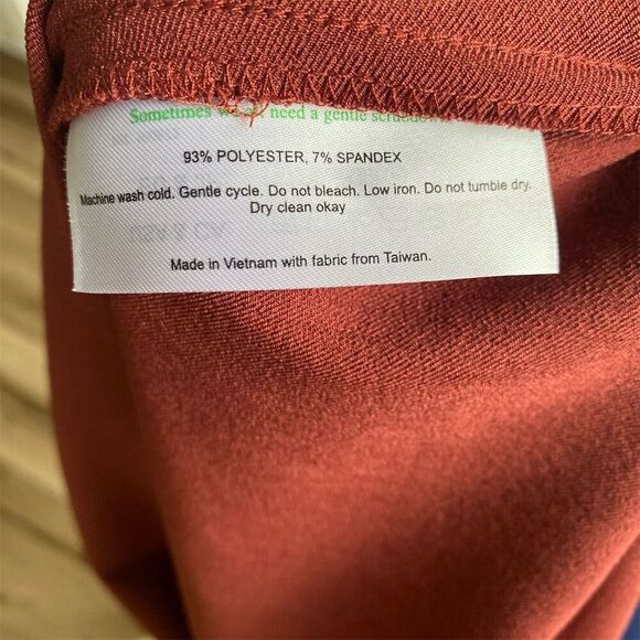 M.M. Lafleur Women's Size 10 Rust the Pauline Dress Midi Length Sleeveless - Picture 10 of 10